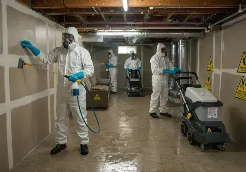 Basement Moisture Removal and Structural Drying process in Dawson County, TX